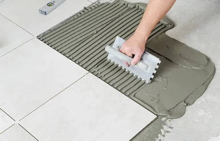 how to use tile adhesive