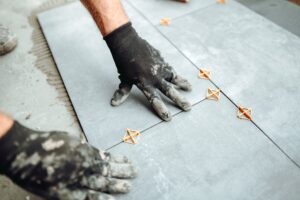 adhesive on tile